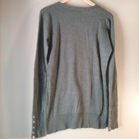 🌞 Alfred Sung Cotton Cashmere Grey Sweater, M - Picture 12 of 16